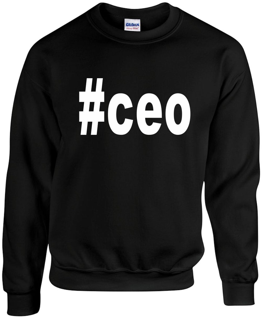 ceo hashtag unisex crewneck sweatshirt black signature outlet novelty 