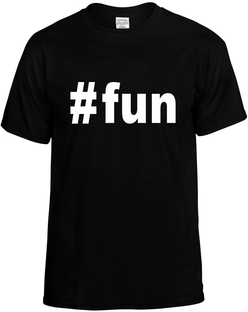 #fun hashtag tee shirt mens funny t-shirt black