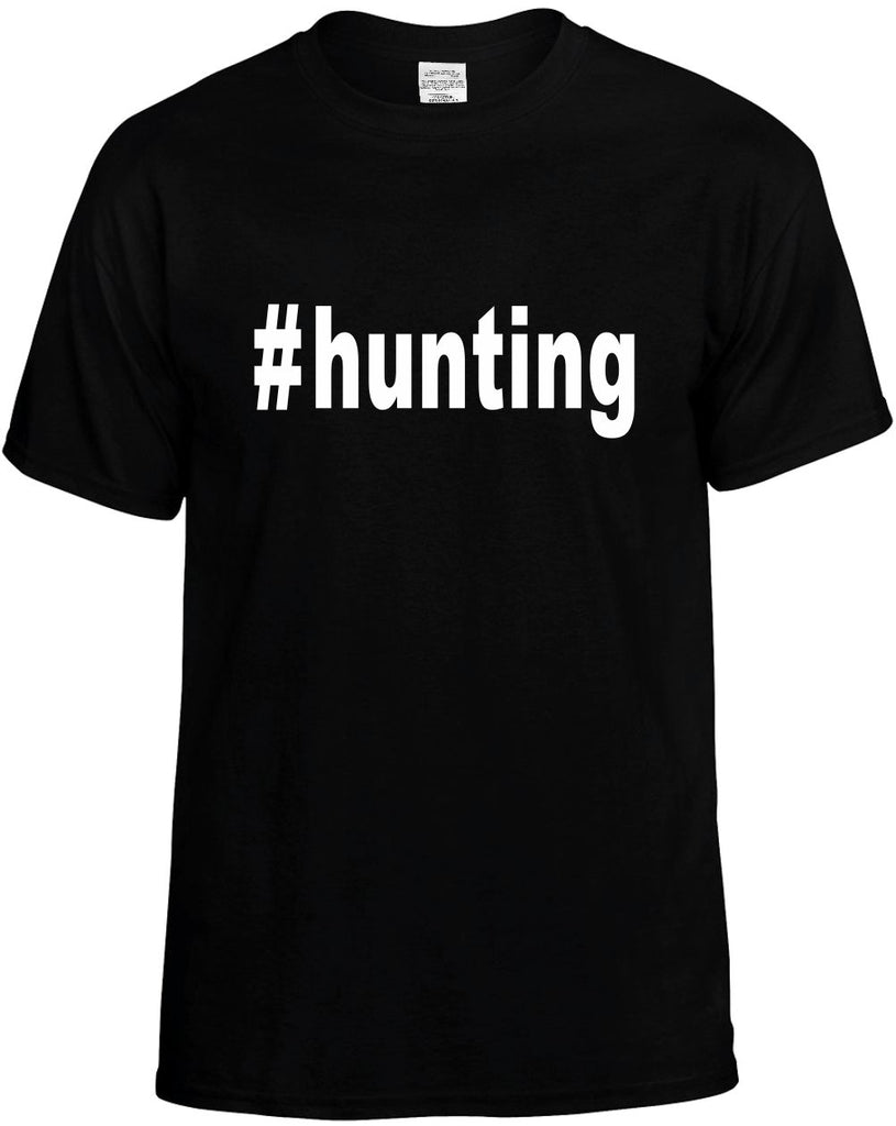 #hunting hashtag tee shirt mens funny t-shirt black