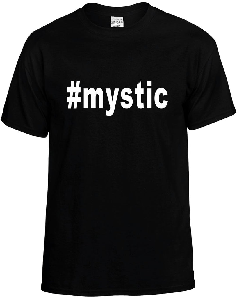 #mystic hashtag tee shirt mens funny t-shirt black