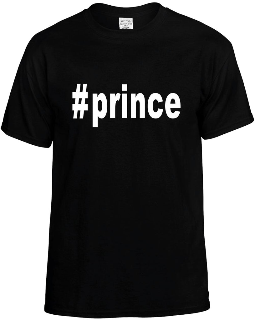 #prince hashtag tee shirt mens funny t-shirt black