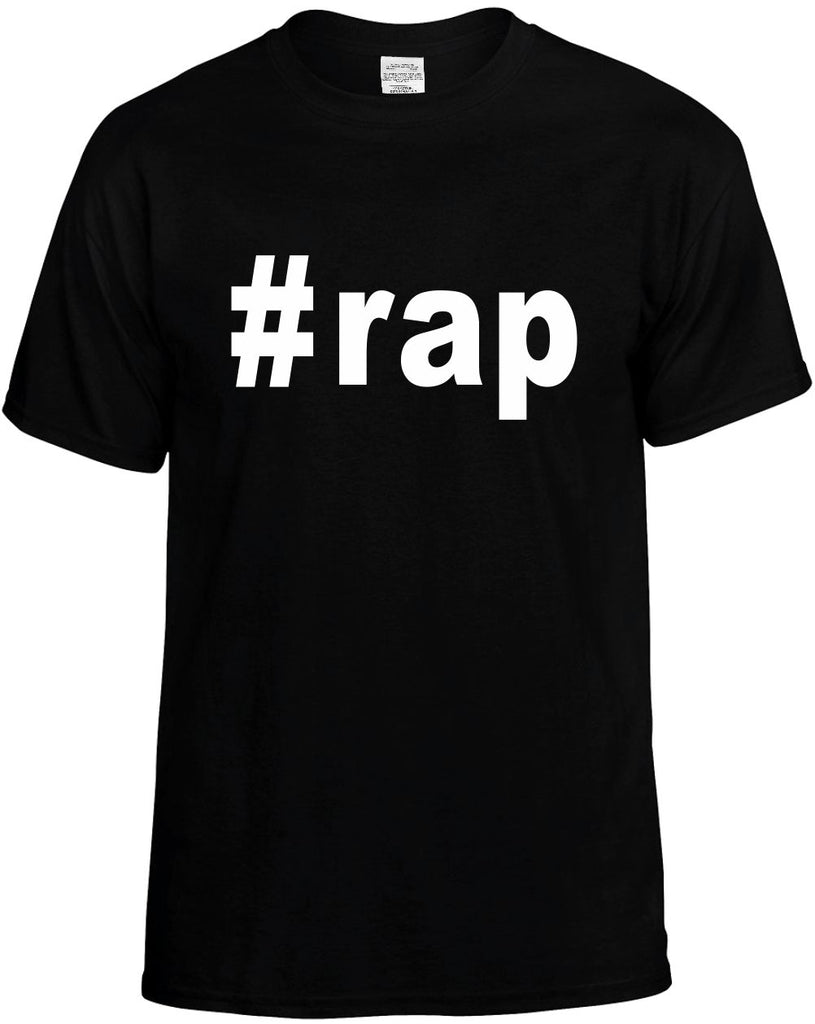 #rap hashtag tee shirt mens funny t-shirt black