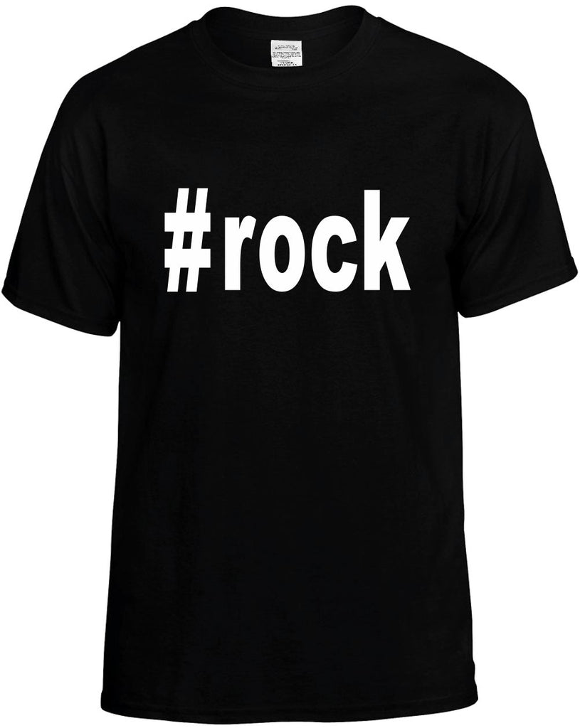 #rock hashtag tee shirt mens funny t-shirt black