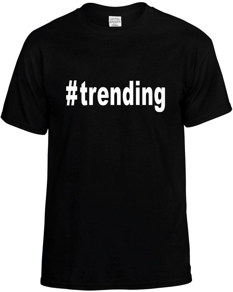 #trending hashtag tee shirt mens funny t-shirt black