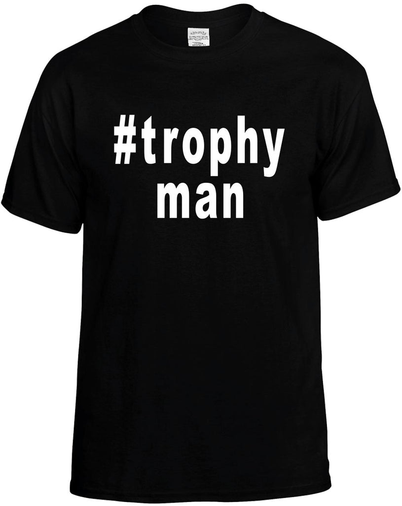 #trophyman x2 hashtag tee shirt mens funny t-shirt black