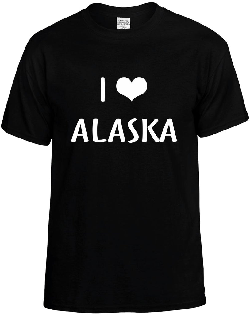 i love heart alaska mens funny t-shirt black