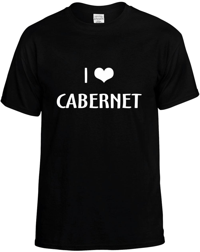 i love heart cabernet mens funny t-shirt black