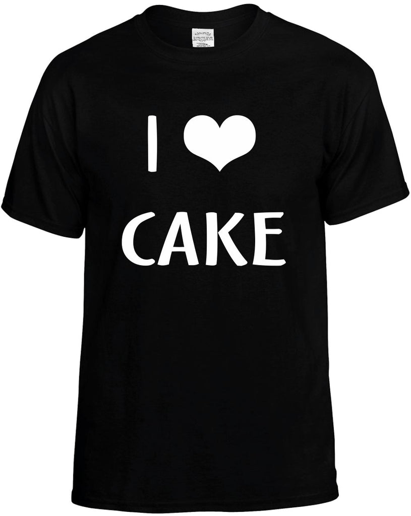 i love heart cake mens funny t-shirt black