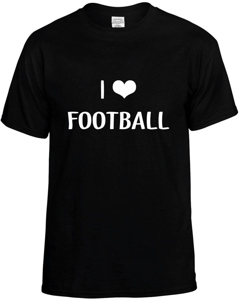 i love heart football mens funny t-shirt black