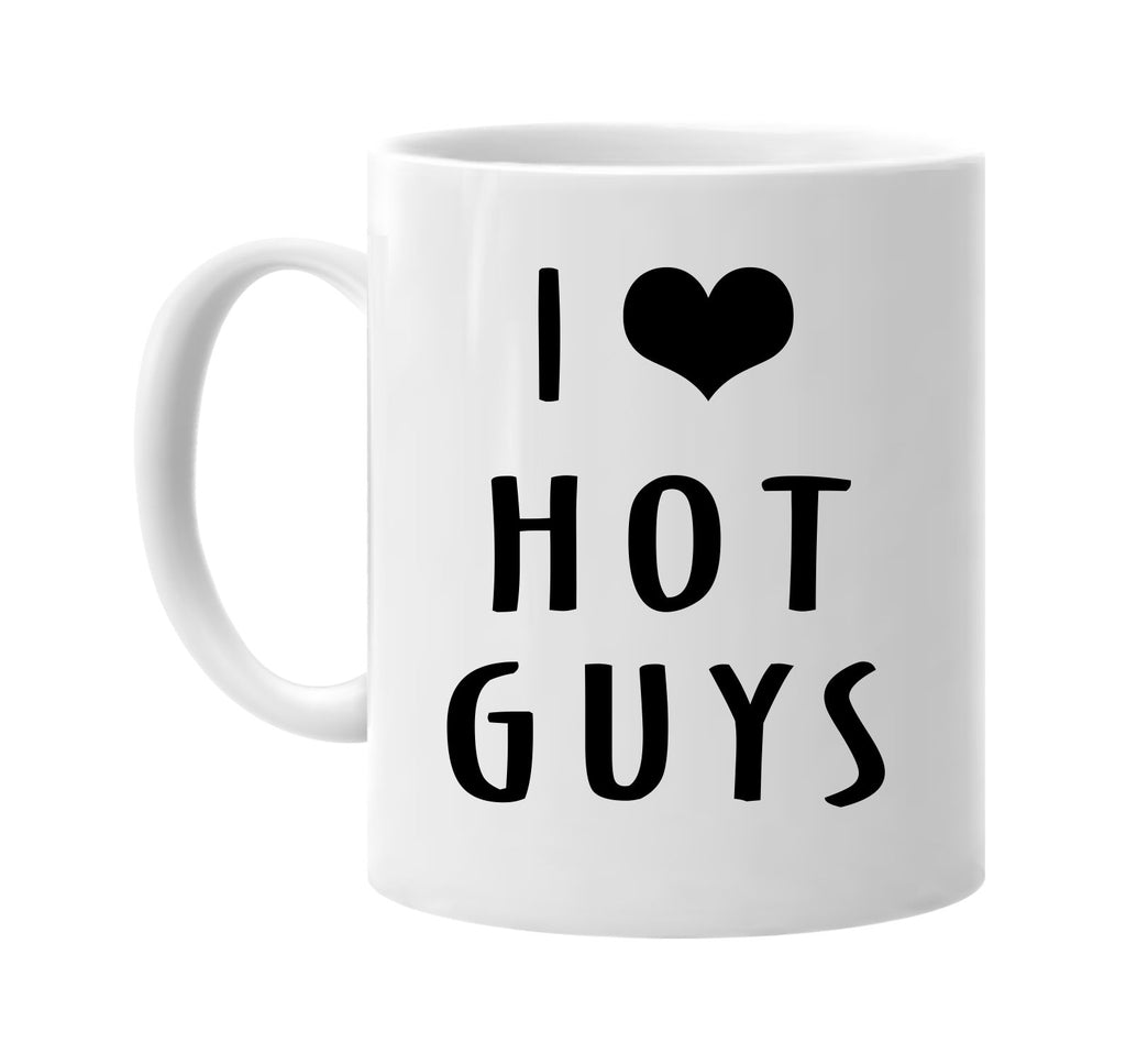 i love heart hot guys signature outlet novelty coffee cup mug graphic gift ideas gifts for the family mom dad