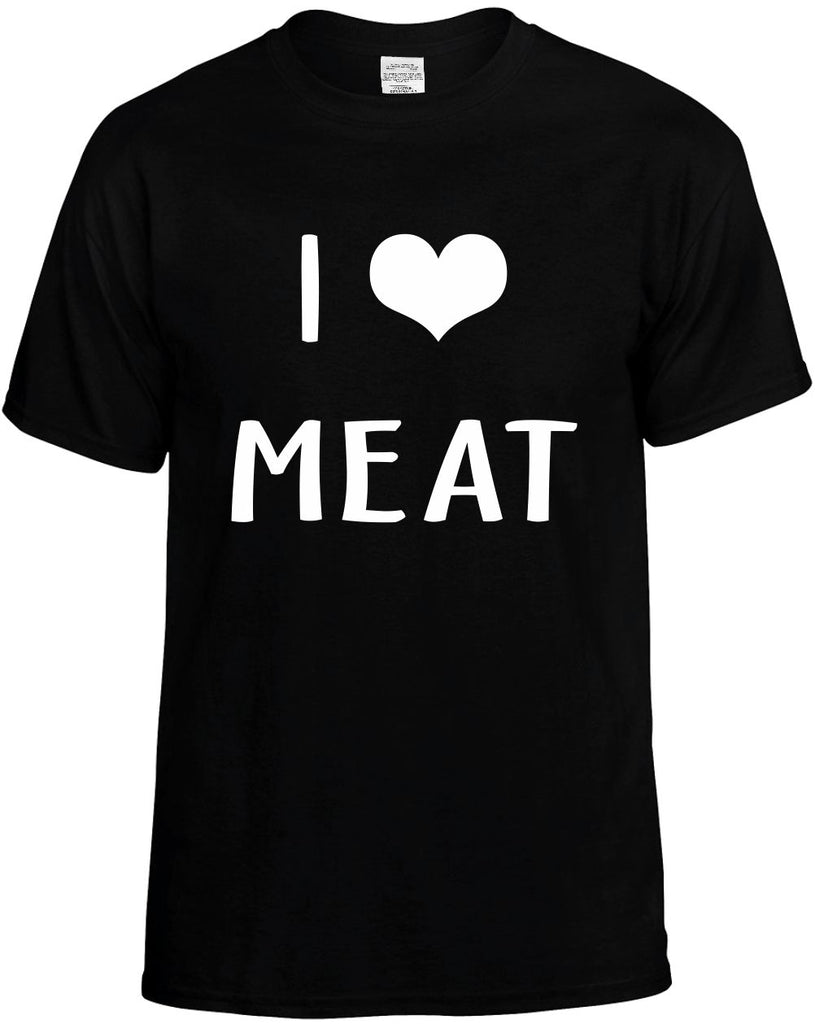 i love heart meat mens funny t-shirt black