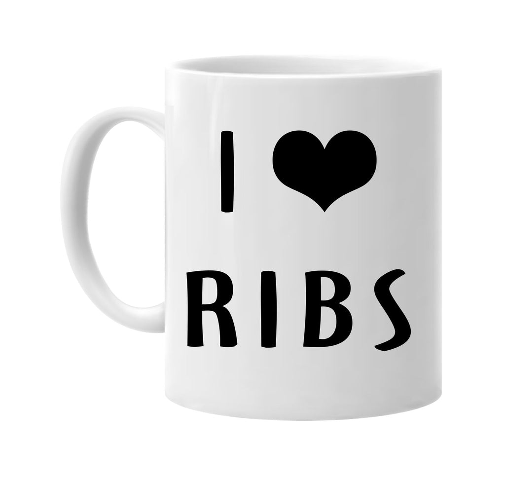 i love heart ribs signature outlet novelty coffee cup mug graphic gift ideas gifts for the family mom dad