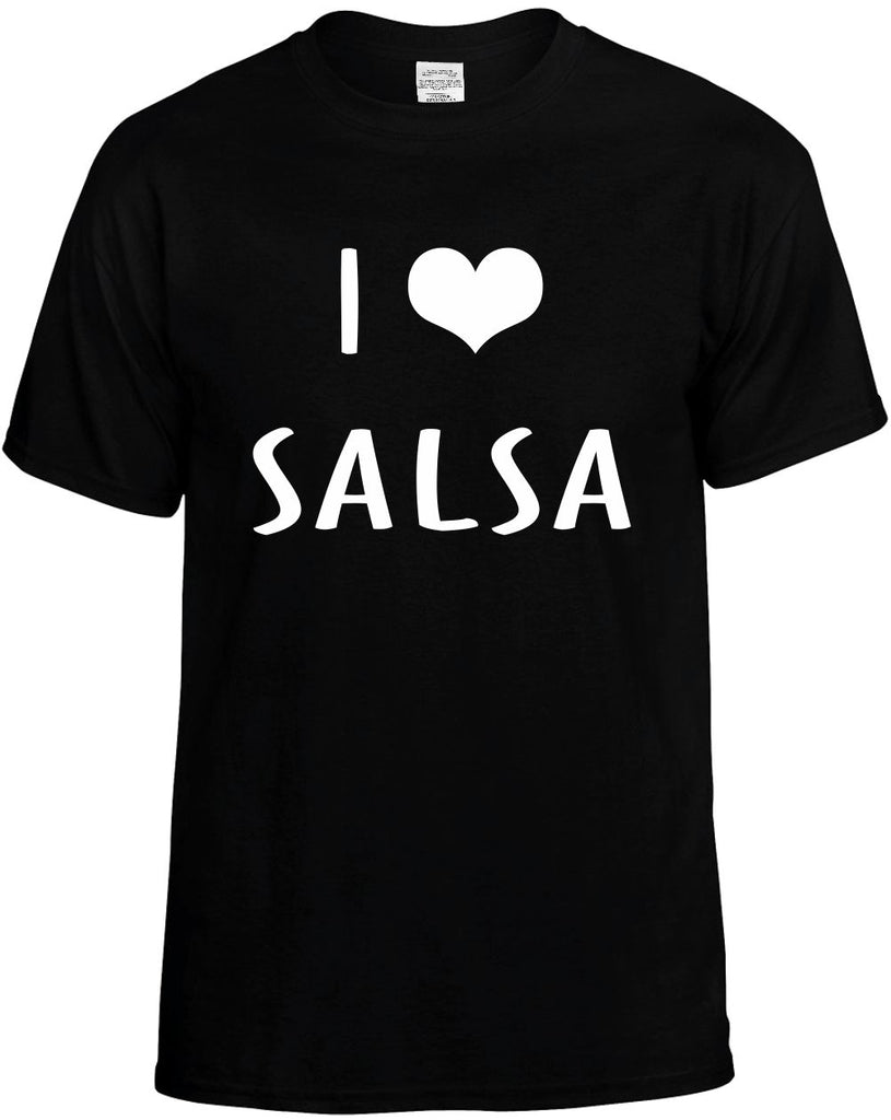 i love heart salsa mens funny t-shirt black