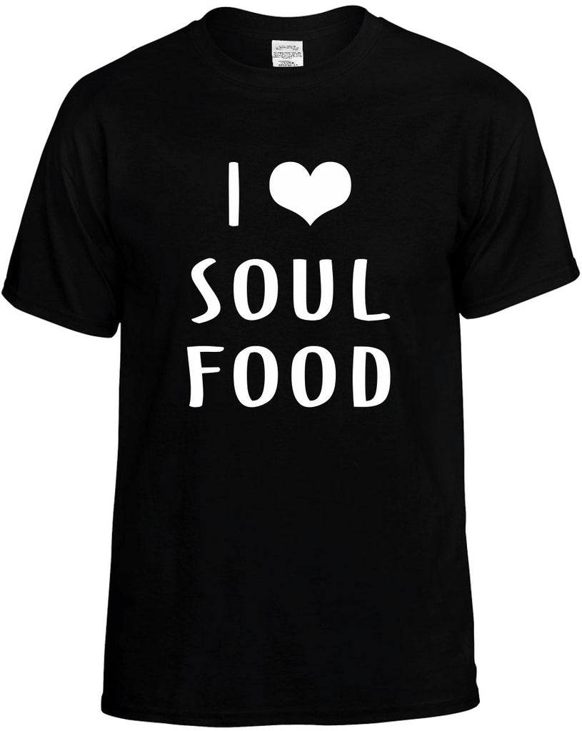 i love heart soul food mens funny t-shirt black