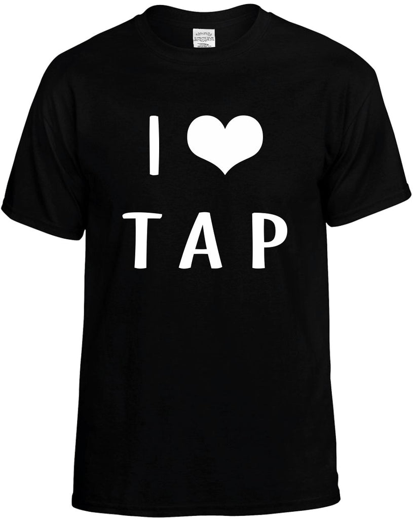 i love heart tap mens funny t-shirt black