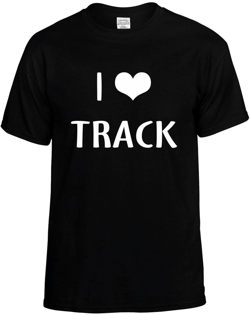 i love heart track mens funny t-shirt black