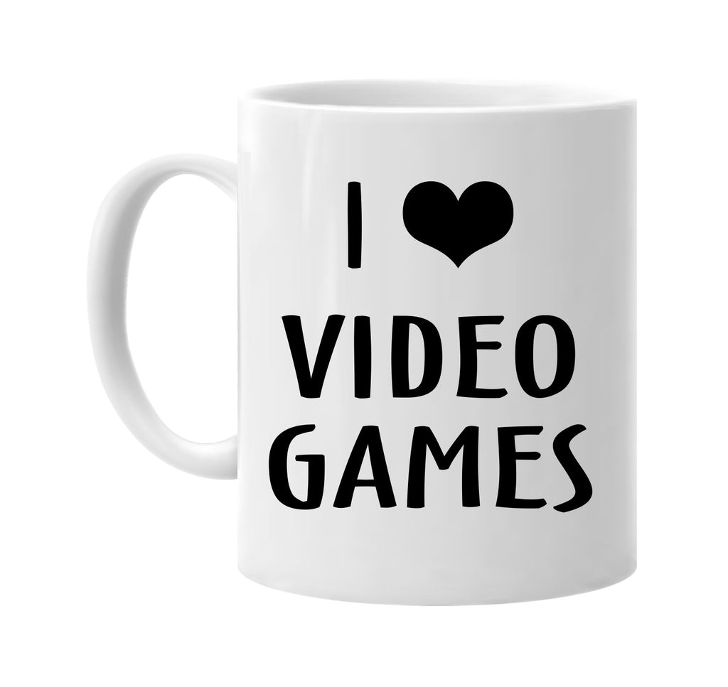 i love heart video games signature outlet novelty coffee cup mug graphic gift ideas gifts for the family mom dad