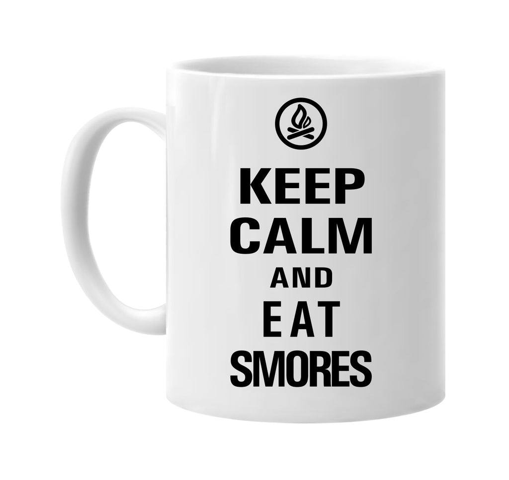 keep calm and eat smores signature outlet novelty coffee cup mug graphic gift ideas gifts for the family mom dad