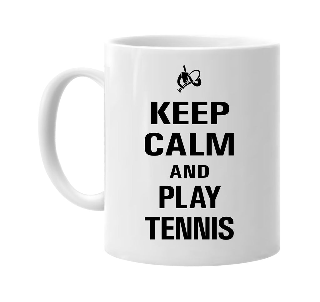 keep calm and play tennis signature outlet novelty coffee cup mug graphic gift ideas gifts for the family mom dad