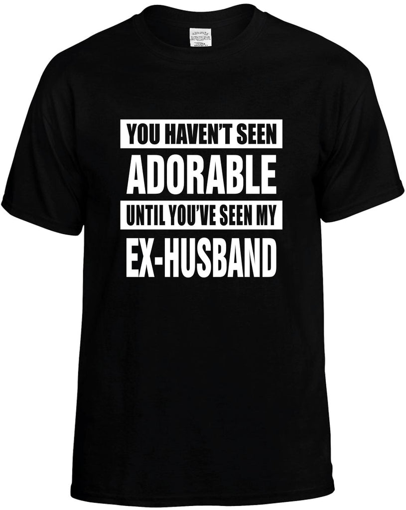 havent seen adorable my ex-husband mens funny t-shirt black