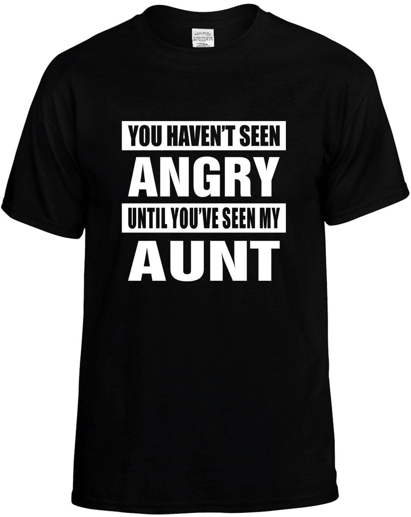 you havent seen angry seen my aunt mens funny t-shirt black