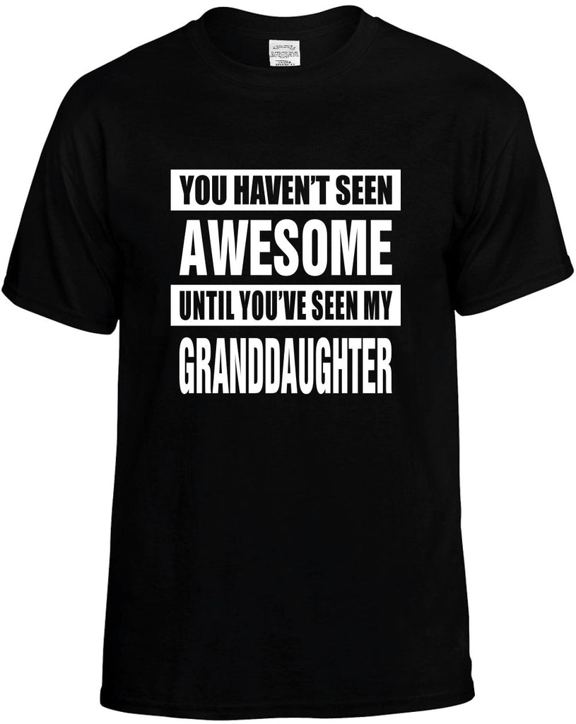 not seen awesome my granddaughter mens funny t-shirt black