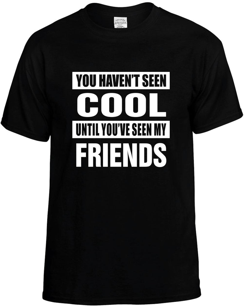 havent seen cool seen my friends mens funny t-shirt black