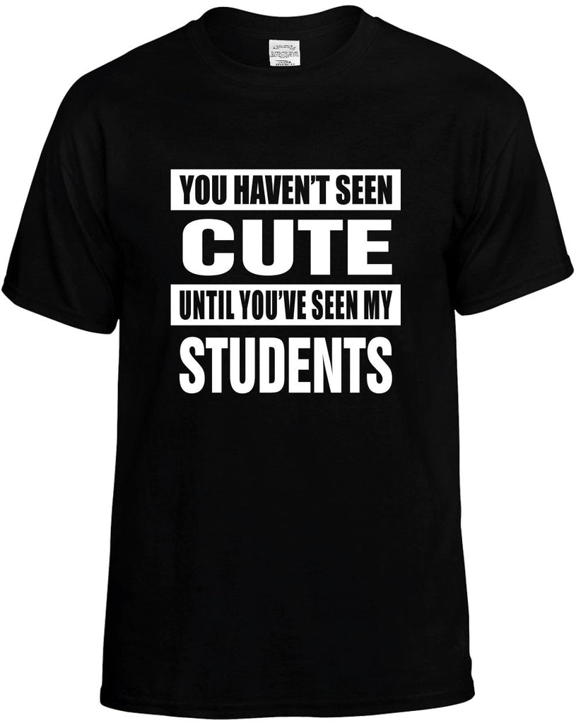 havent seen cute seen my students mens funny t-shirt black