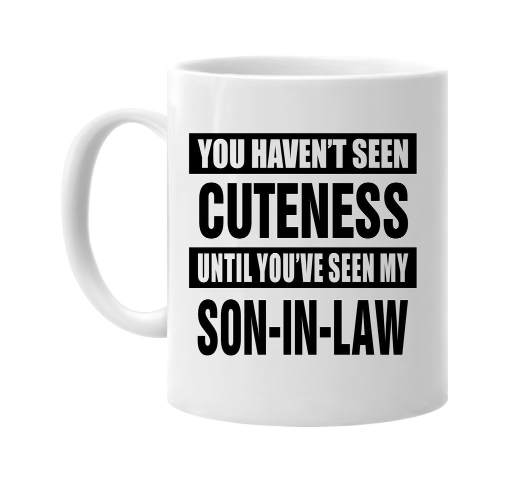 havent seen cuteness my son-in law signature outlet novelty coffee cup mug graphic gift ideas gifts for the family mom dad