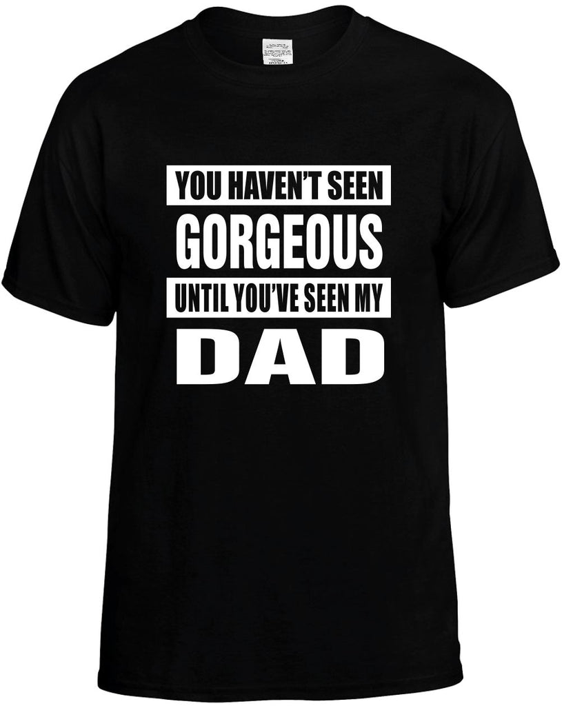 havent seen gorgeous seen my dad mens funny t-shirt black