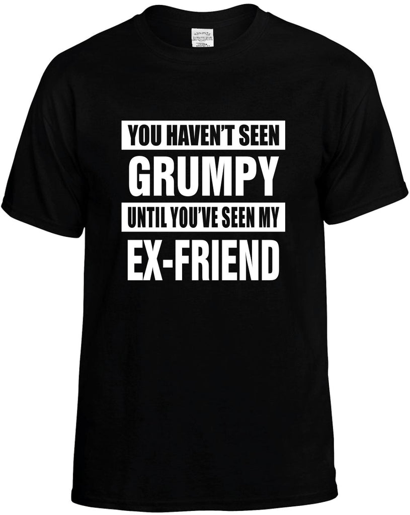 havent seen grumpy my ex-friend mens funny t-shirt black