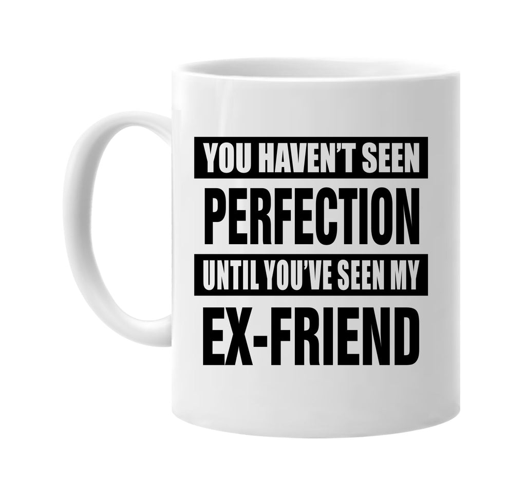 not seen perfection my ex-friend signature outlet novelty coffee cup mug graphic gift ideas gifts for the family mom dad