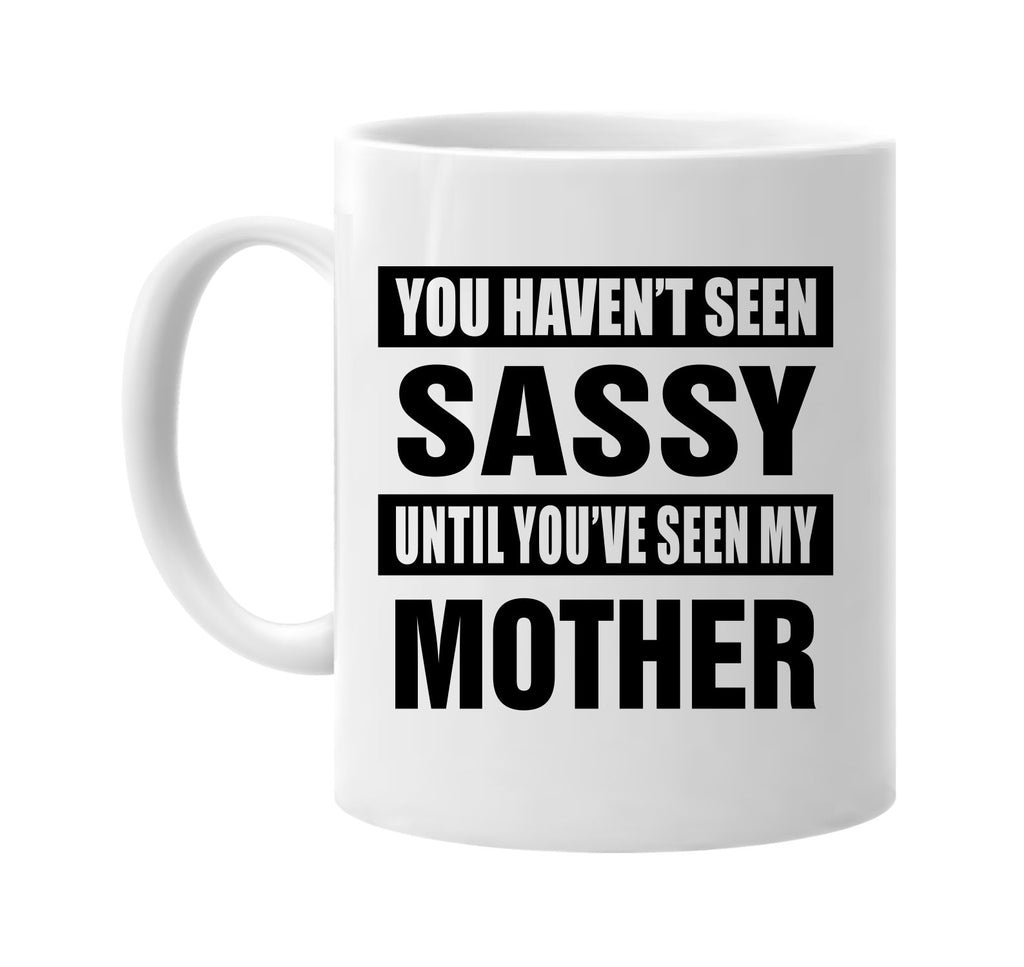 havent seen sassy seen my mother signature outlet novelty coffee cup mug graphic gift ideas gifts for the family mom dad