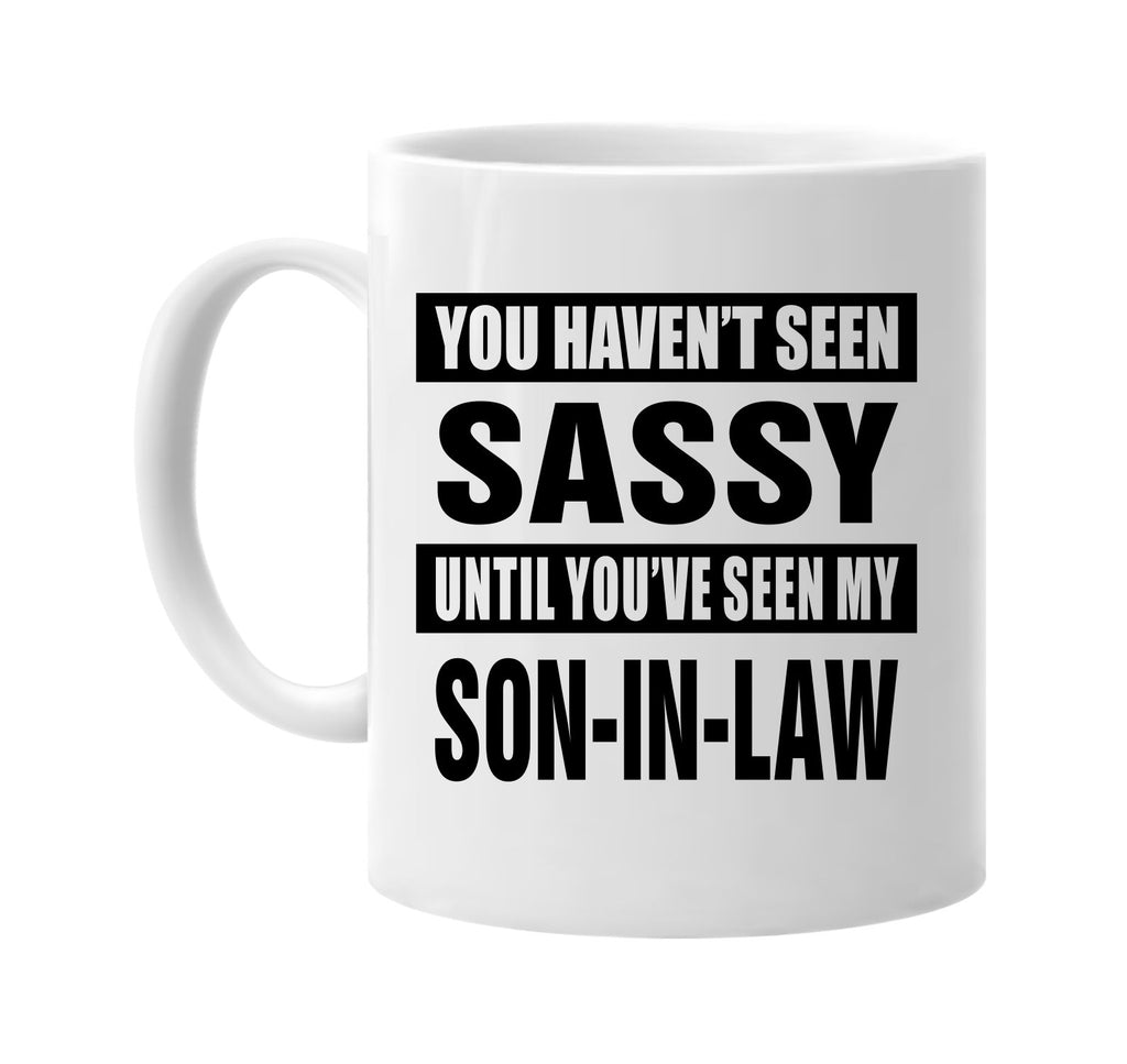 havent seen sassy my son-in law signature outlet novelty coffee cup mug graphic gift ideas gifts for the family mom dad