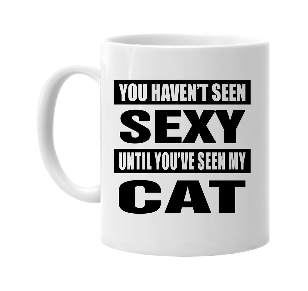 you havent seen sexy seen my cat signature outlet novelty coffee cup mug graphic gift ideas gifts for the family mom dad