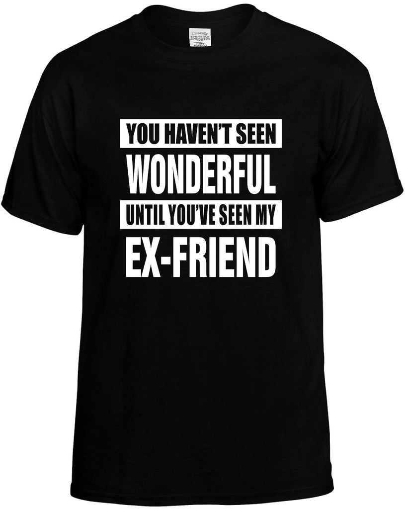 havent seen wonderful my ex-friend mens funny t-shirt black