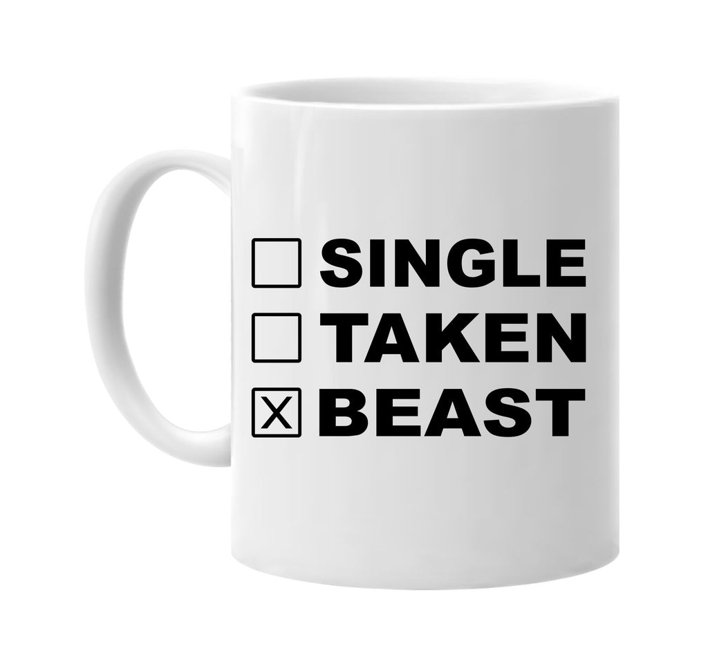 single taken beast signature outlet novelty coffee cup mug graphic gift ideas gifts for the family mom dad