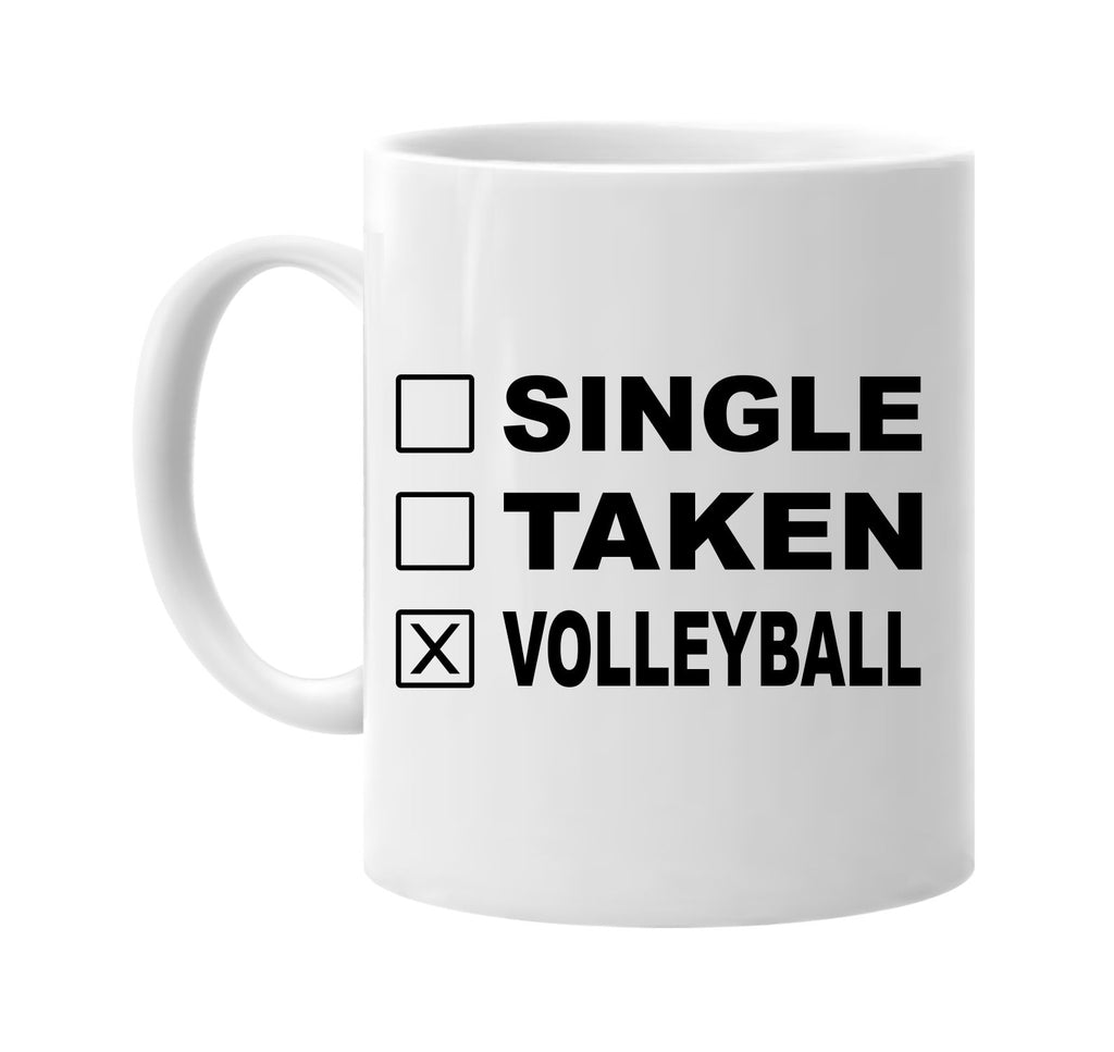 single taken volleyball signature outlet novelty coffee cup mug graphic gift ideas gifts for the family mom dad