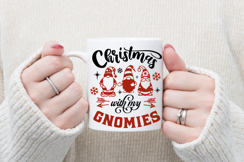 Christmas with my Gnomies Coffee Cup Novelty Mug