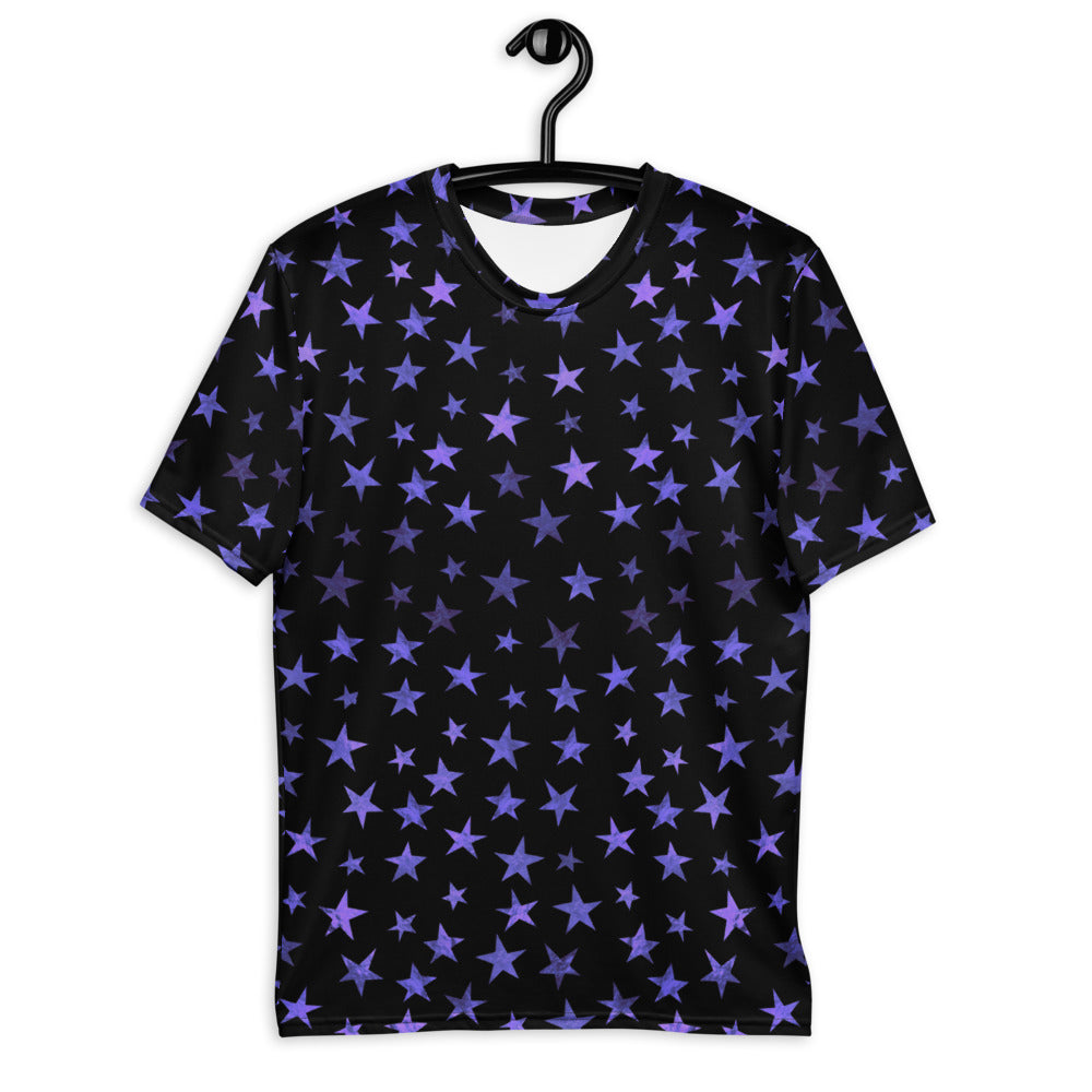 Mystical Astrology Purple Stars Unisex Men's T-shirt