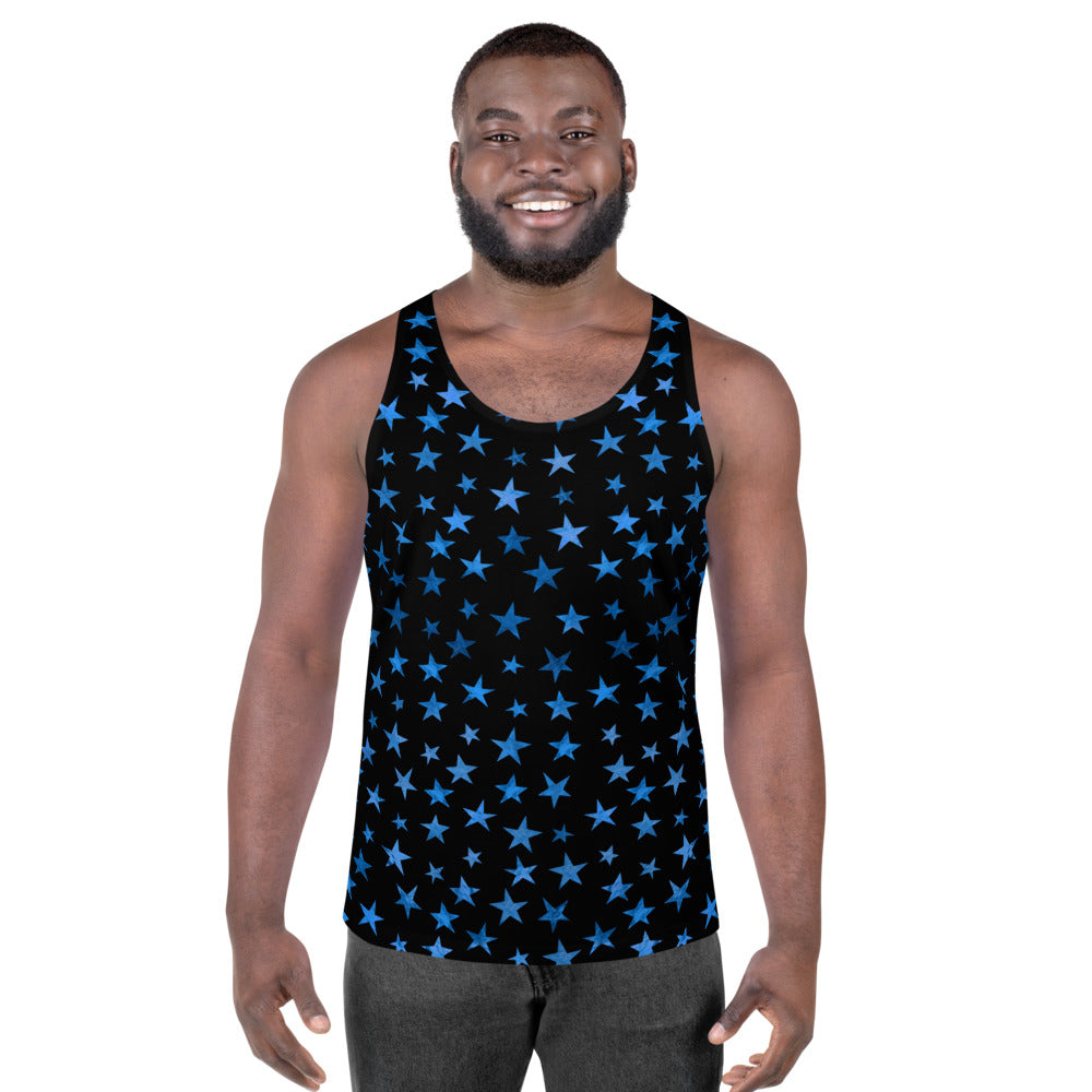 Astrology Blue Stars Unisex Tank Top