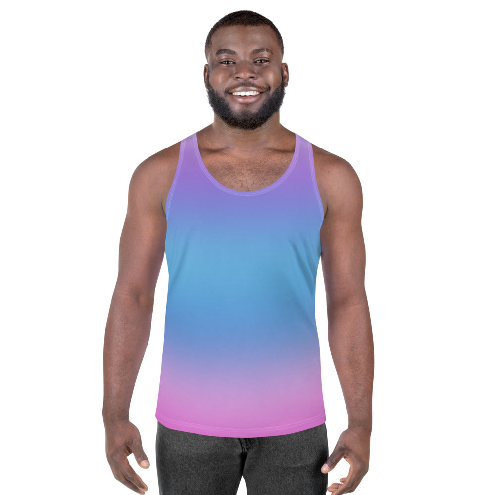 Rainbow Color Ombre Unisex Tank Top