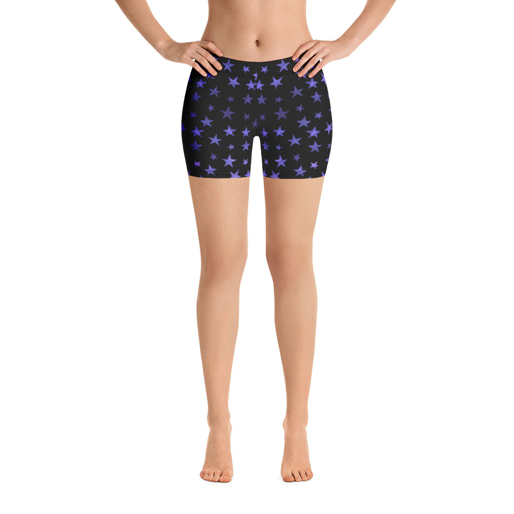 Purple Stars Ladies Shorts