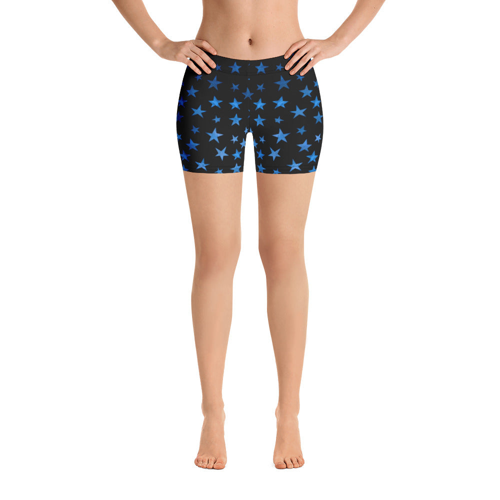 Astrology Blue Stars Ladies Shorts by Signature Outlet