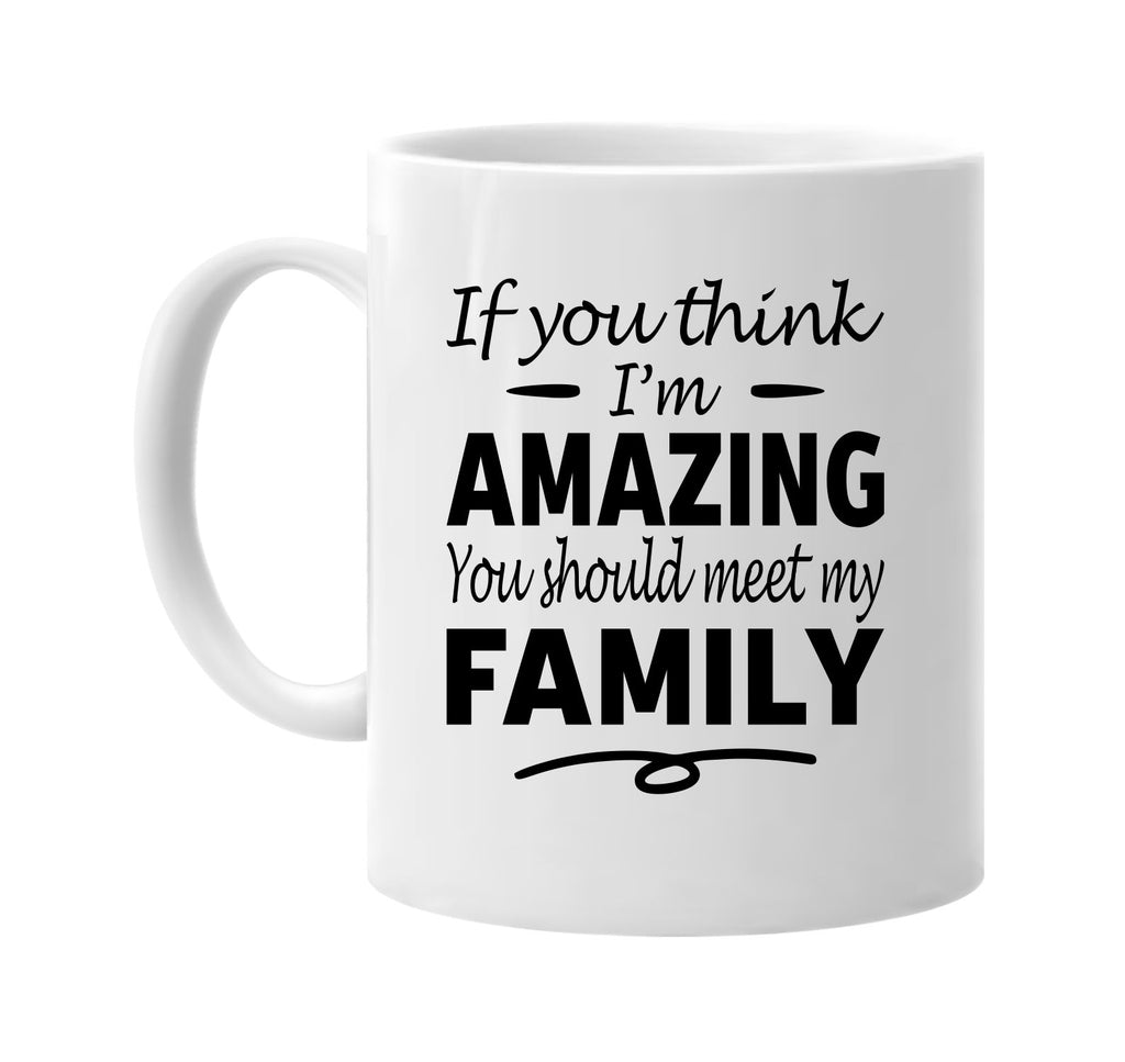 If You Think I'm Amazing, Meet My Family mug