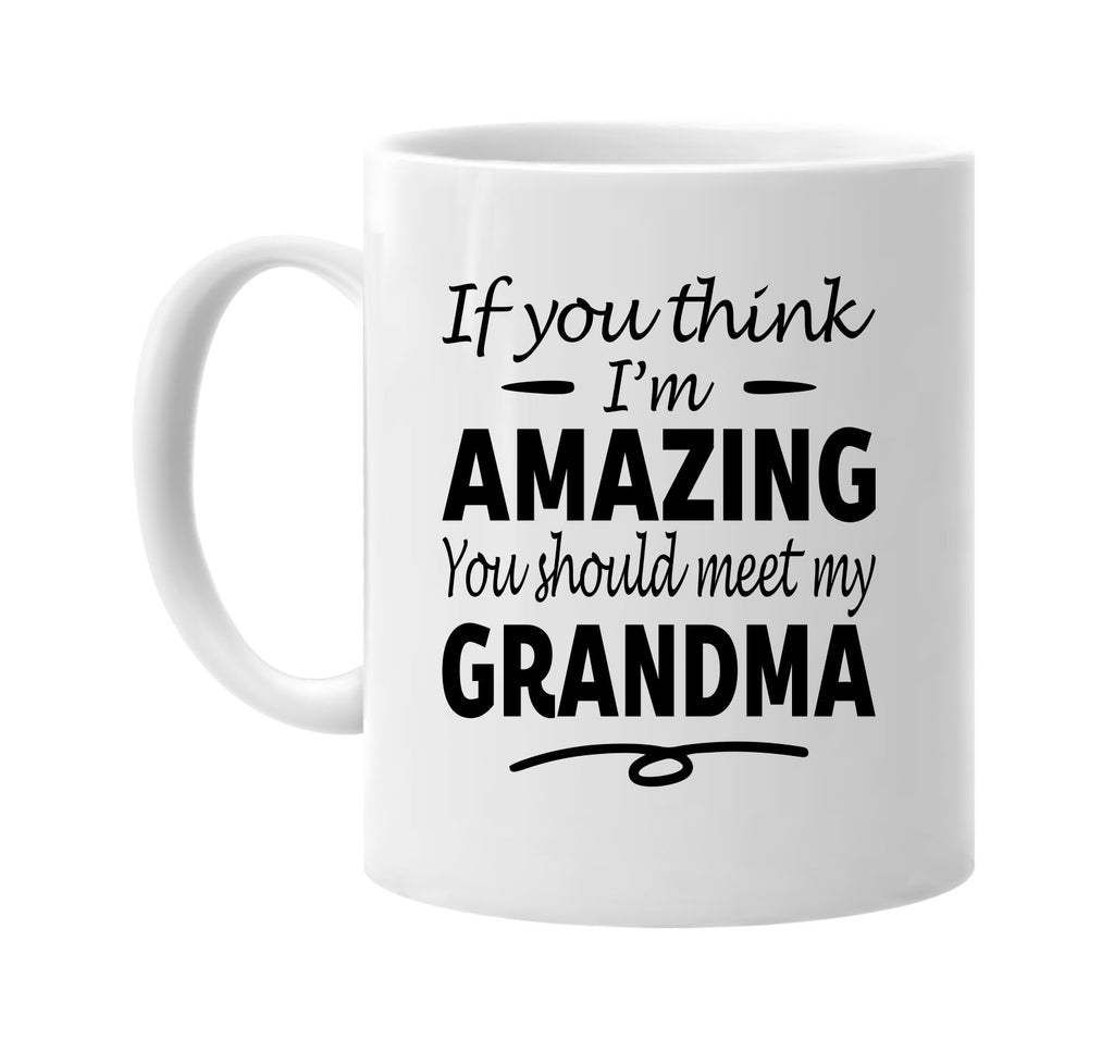 If You Think I'm Amazing, Meet My Grandma mug