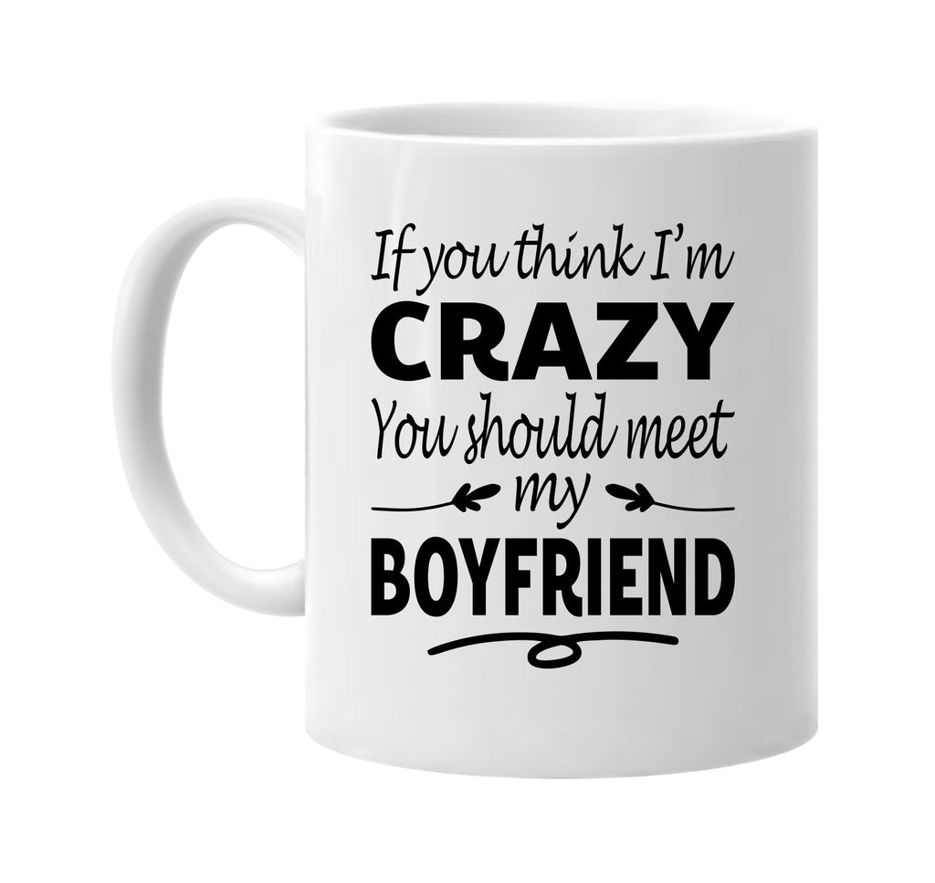 If You Think I'm Crazy, Meet My Boyfriend mug