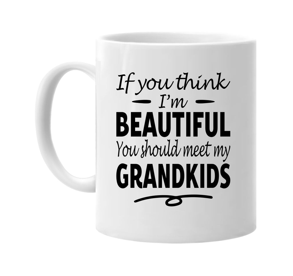 Think I'm Beautiful, Meet My Grandkids mug