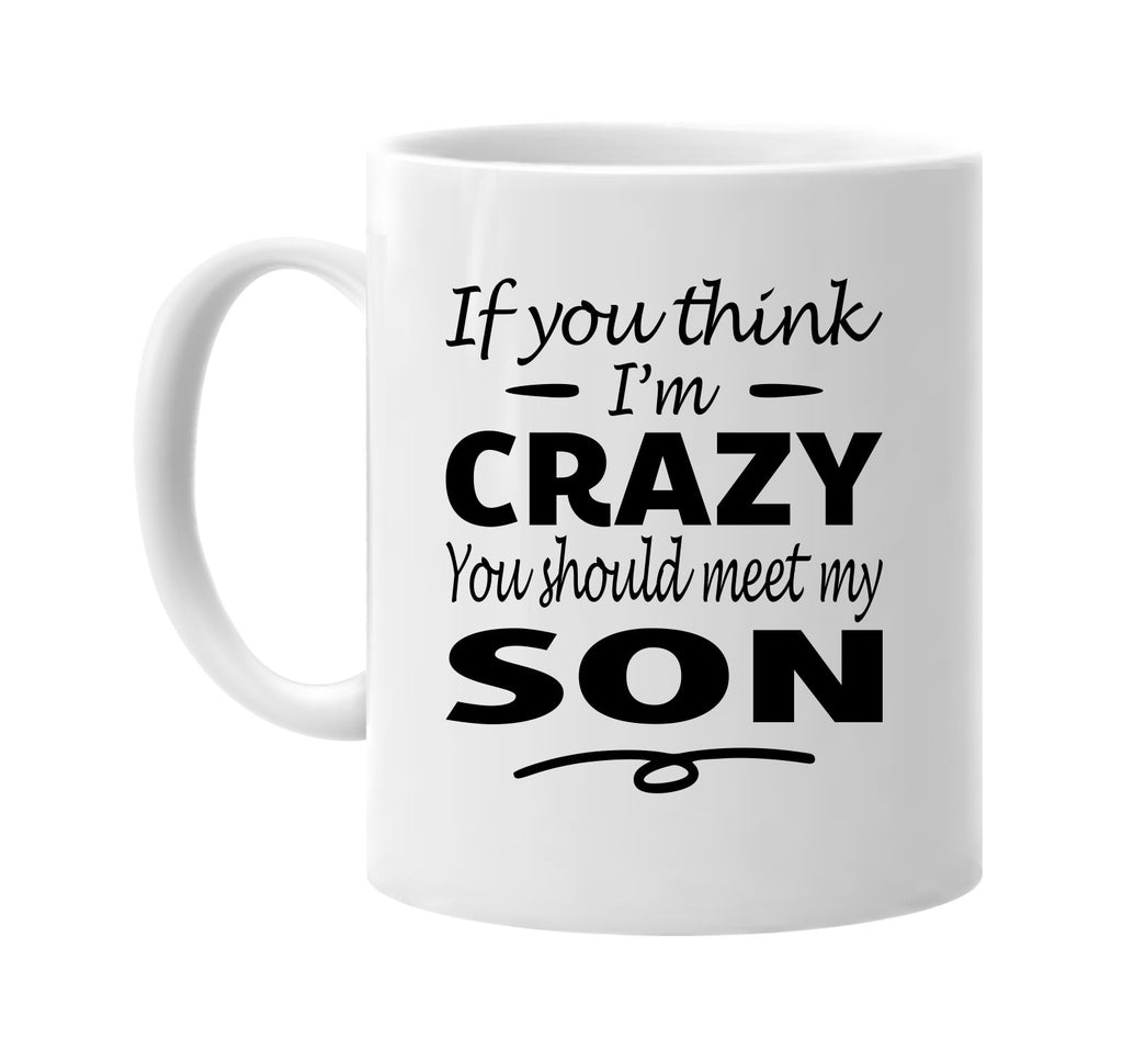 Think I'm Crazy, You Should Meet My Son mug