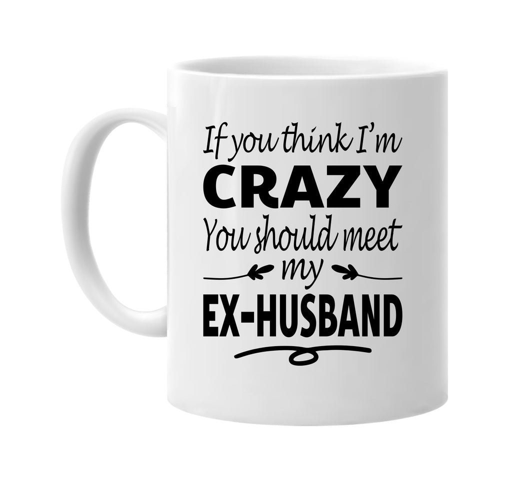 You Think I'm Crazy, Meet My Ex-Husband mug